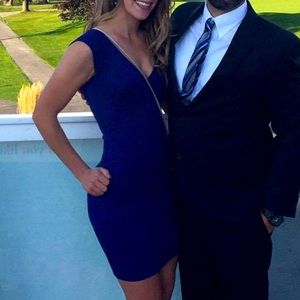 Blue bodycon dress, French Connection size 4